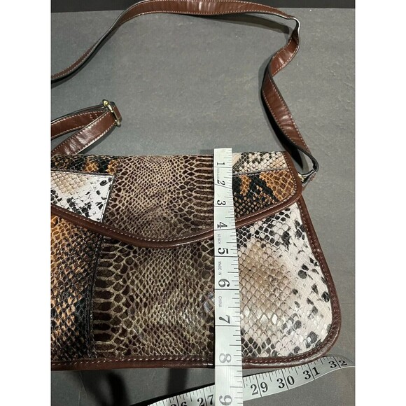 Faux Leather Boa Snakeskin Shoulder Crossbody Bag Purse Cosmopolitan - Picture 15 of 15